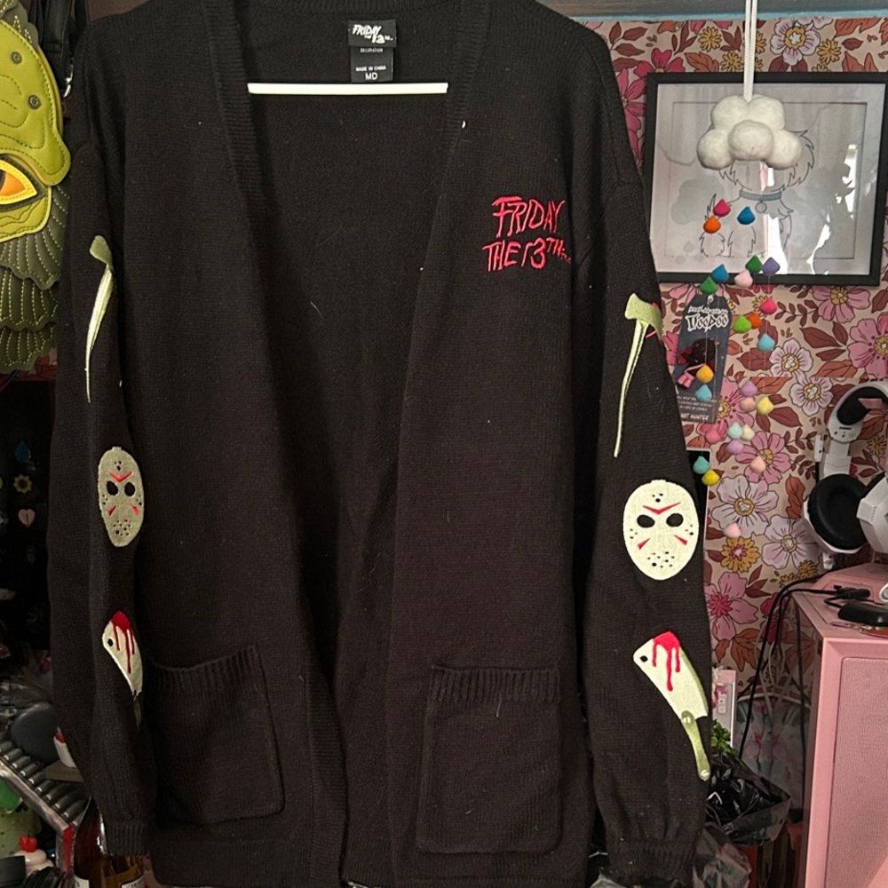 Women’s Friday the 13th Black Graphic Cardigan